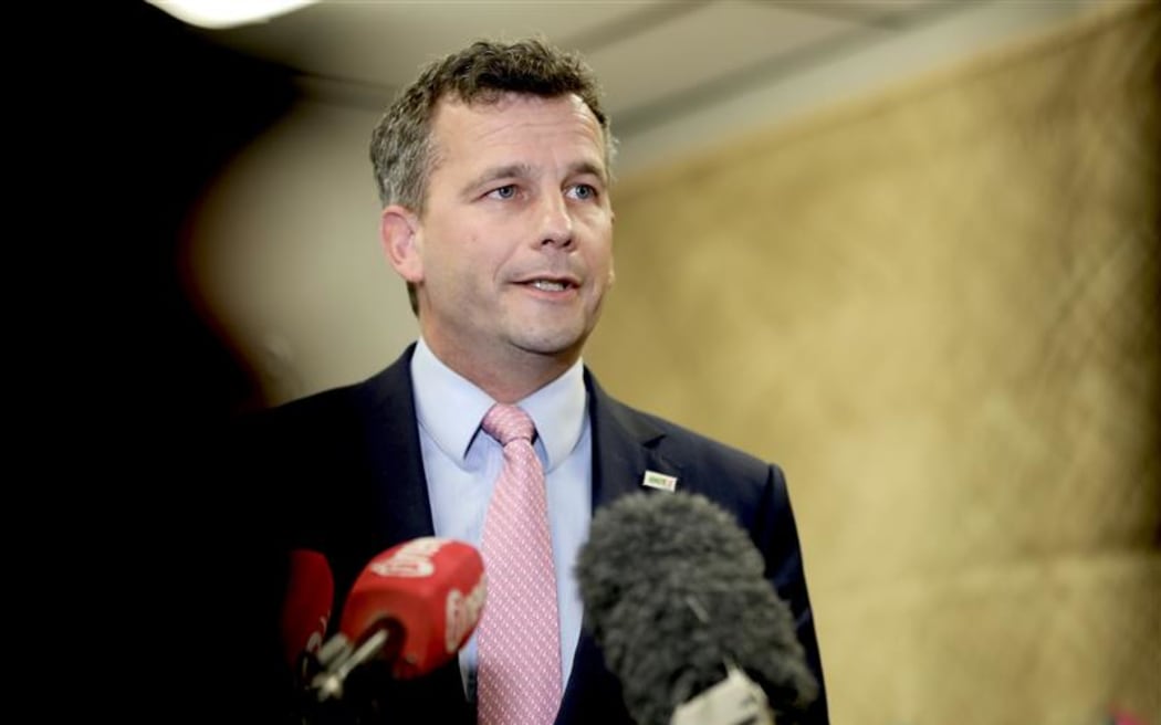 David Seymour speaking to media in Auckland.
