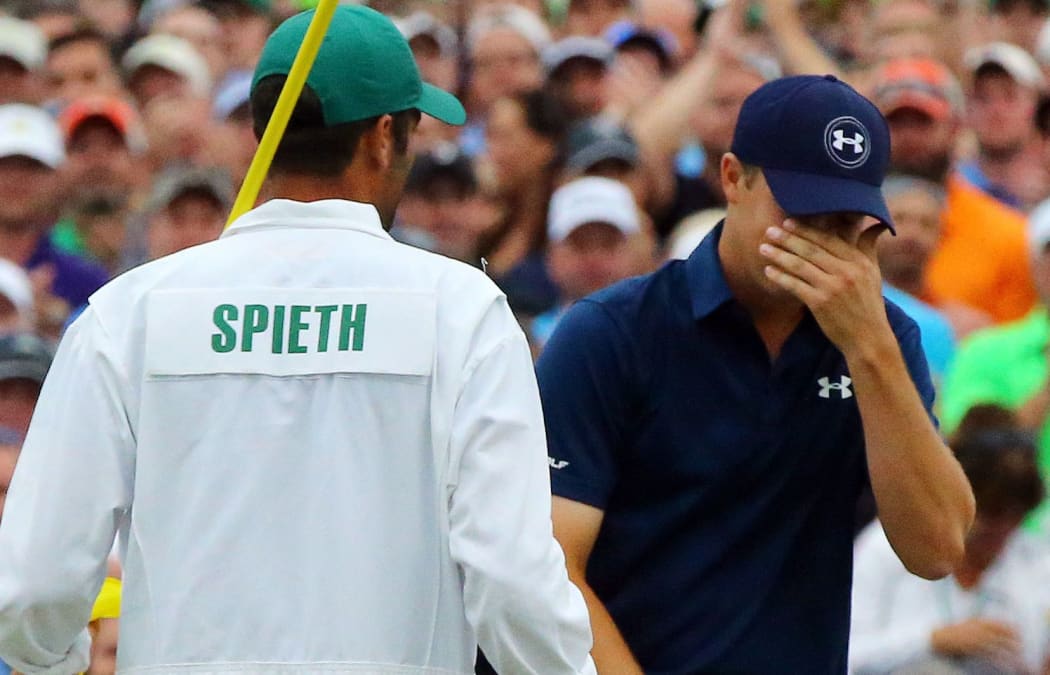 Jordan Spieth reacts to his US Masters success.