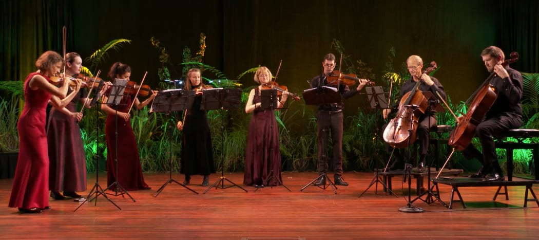 NZ String Quartet and friends performing at the Aotearoa New Zealand Arts Festival