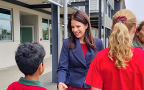 Education Minister Erica Stanford at Lincoln Primary School for Canterbury schooling announcement.