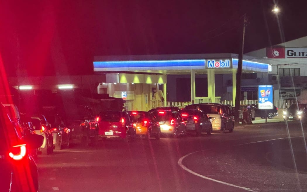 Motorists in parts of Fiji lined up at petrol stations on Tuesday night to fuel up.