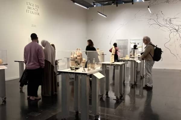 An exhibition titled Treasures Rescued From Gaza: 5000 Years of History held at Institut du Monde Arabe in Paris, 2025.