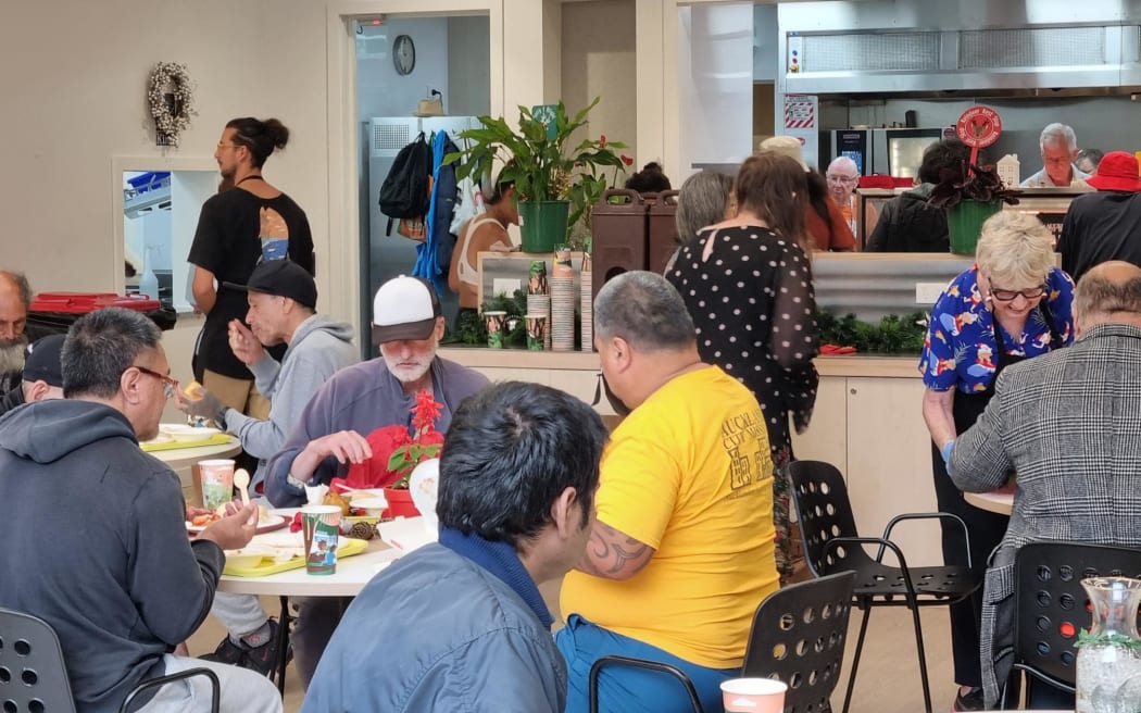 Volunteers help out at the Auckland City Mission on Christmas Day on 25 December, 2023.