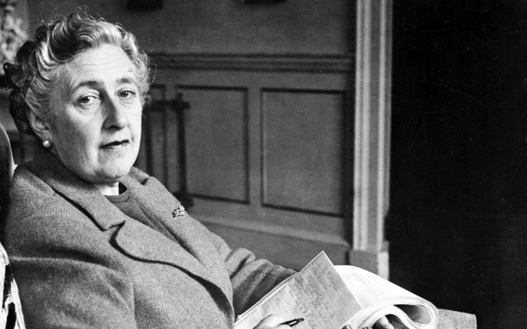 Dame Agatha Christie, in March 1946 in her home, Greenway House, in Devonshire.