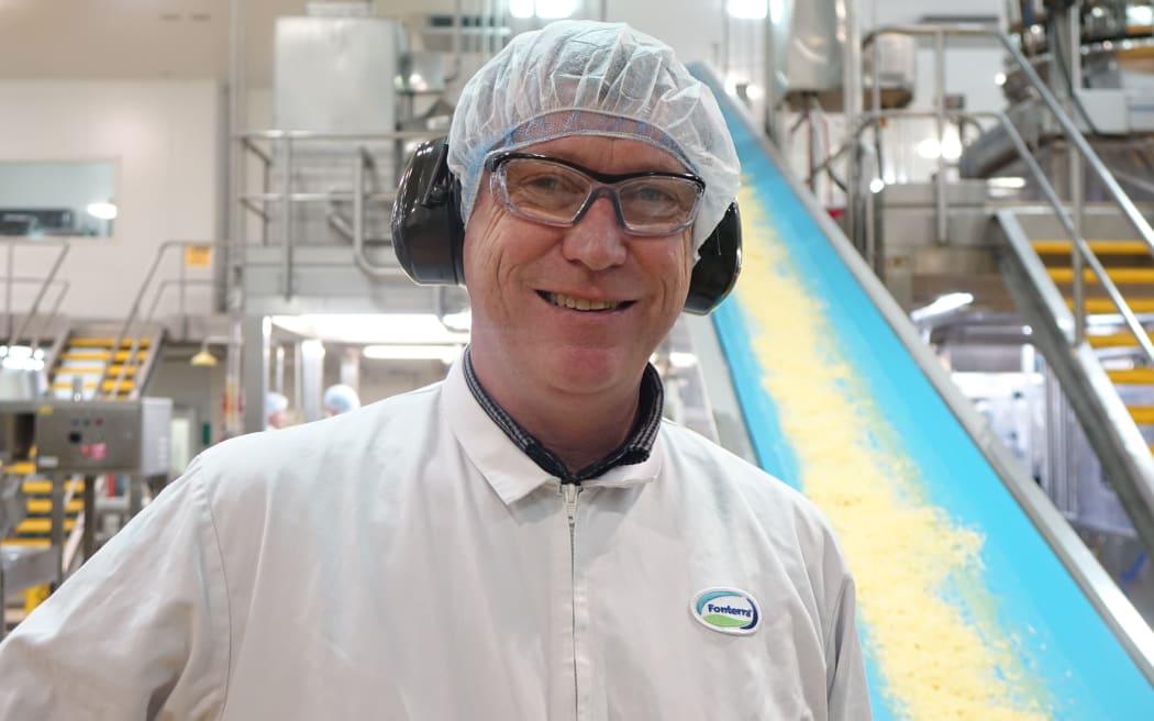 Production manager for block and grated cheese Brendon Birss.