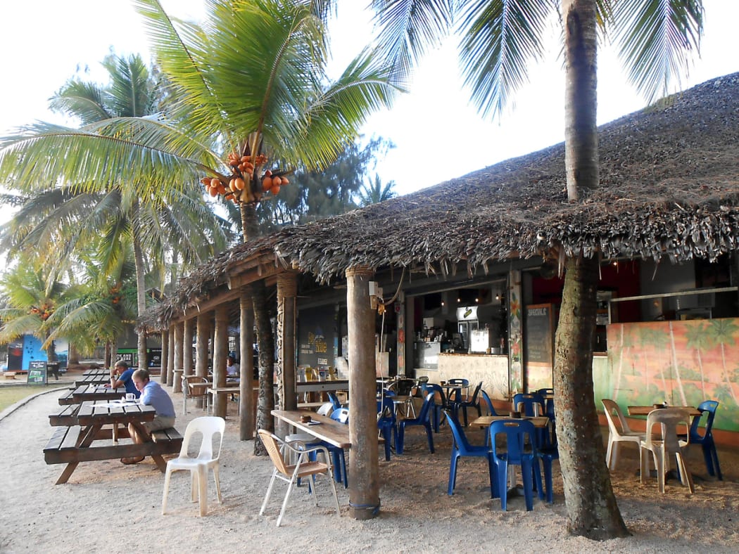 240414. Photo RNZ. Vanuatu, Port Vila, cafe, tourism