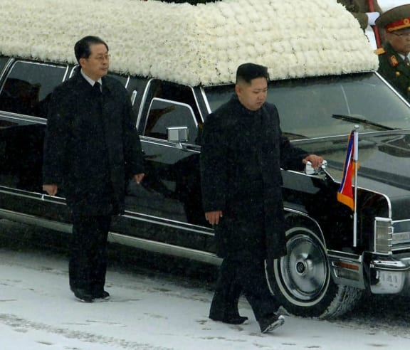 Chang Song-thaek, left, and Kim Jong-un.