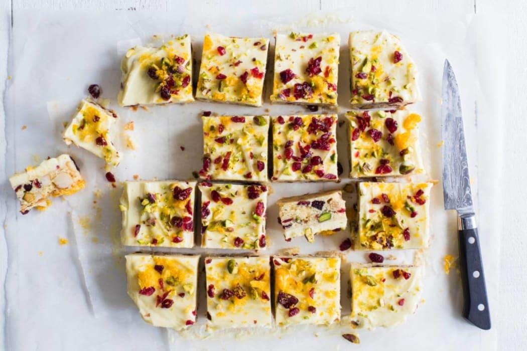 Cranberry and White Chocolate Slice