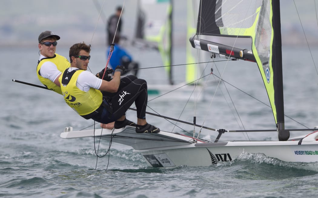 Peter Burling and Blair Tuke pick up gold at the World Cup in Weymouth. 2015