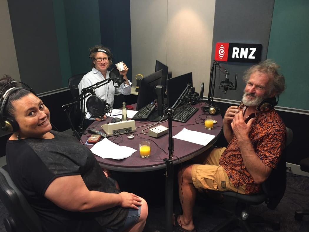 Kennedy Warne, Te Radar and Irene Pink in the studio for the final hour of the final show for 2017