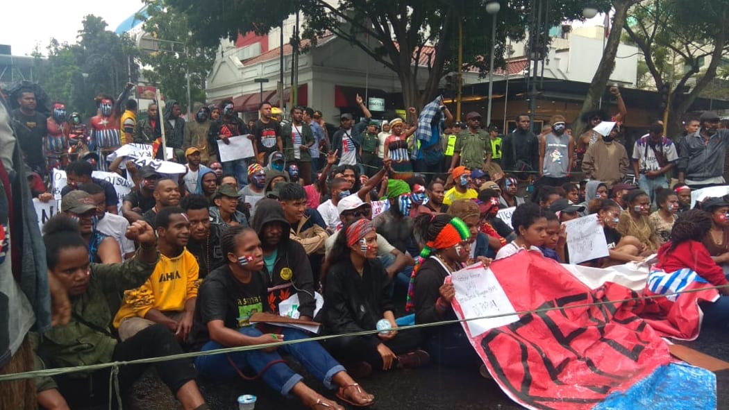 A demonstration in Bandung, Java