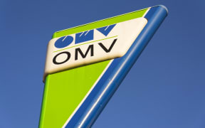 OMV international oil and gas company logo on fuel station on December 16, 2016 in Prague, Czech republic.