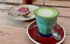 The Japanese green tea powder is made from young tencha leaves of the Camellia sinensis plant.