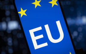 The European Union (EU) logo is seen in this illustration photo taken in Warsaw, Poland on 21 November, 2023.