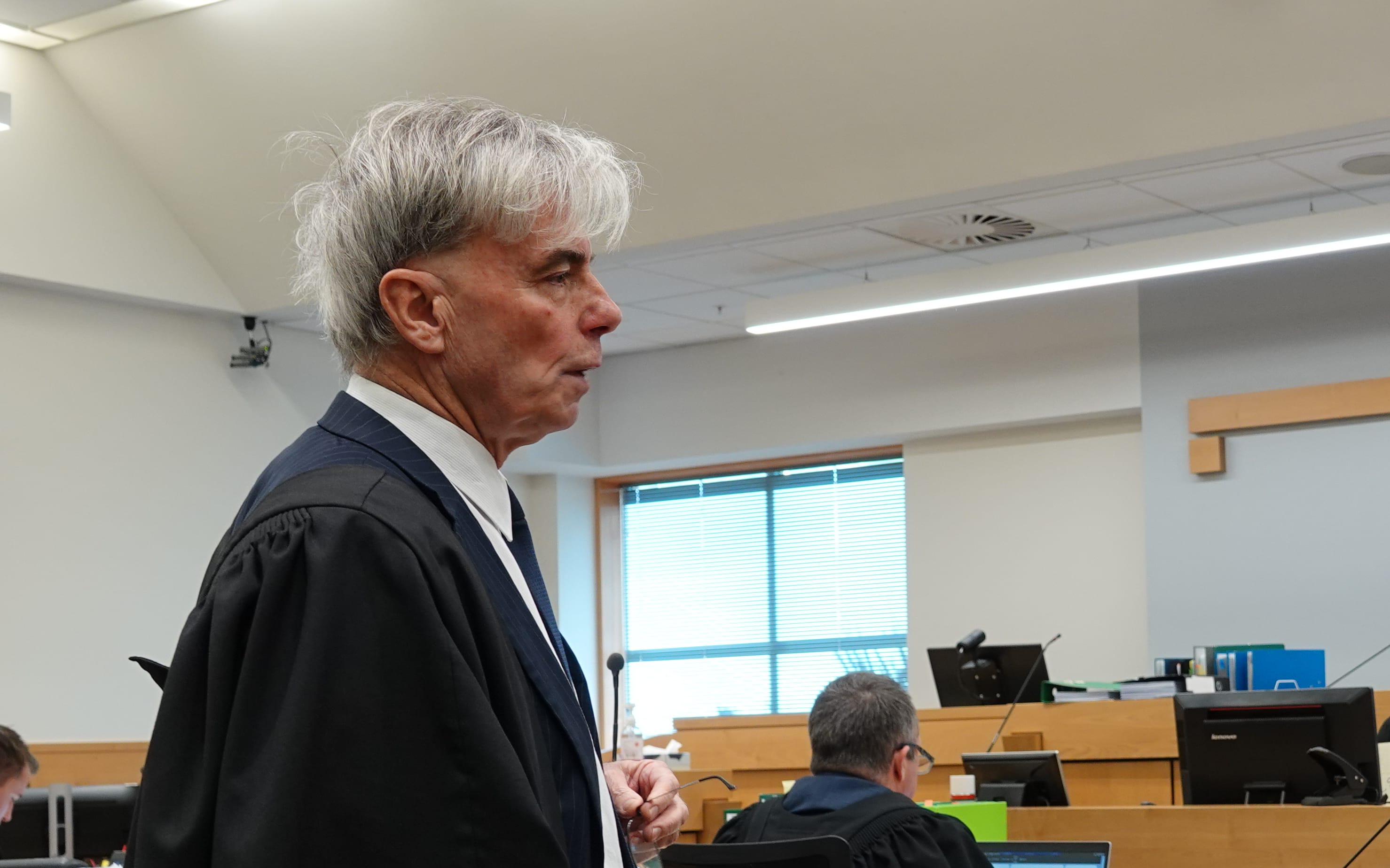 Samuel Hemuera Pou's defence counsel Arthur Fairley addressing the jury in the High Court at Whangārei.