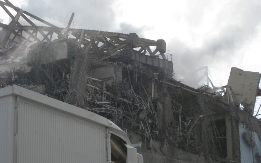 Unit 3 reactor building after explosion taken on 15 March 2011.