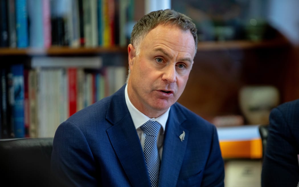 Simon Watts speaks during an embargoed press conference about proposed local government reforms - 25 November 2025. EMBARGO UNTIL 1700 25/11/25