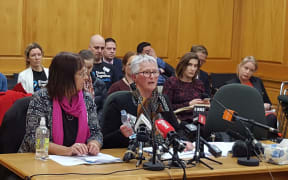 Corinda Taylor speaking at the select committee today.
