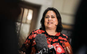 Labour's Health spokesperson Dr Ayesha Verrall speaks to media after the government's health announcement on 8 March 2024.