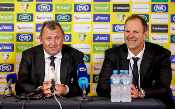 All Blacks coaches Ian Foster and John Plumtree.