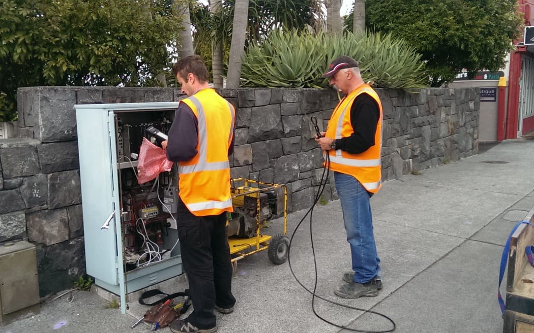 Crews working to restore power at St John's Road.