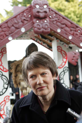 Prime Minister Helen Clark at the 40th anniversary of Maori Queen, Dame Te Atairangikaahu, Ngaruawahia, May 2006