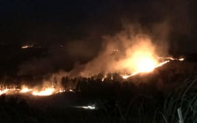 The Port Hills fire at 5.30am on Thursday.