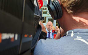 Scenes outside the court, after the verdict in the Philip Polkinghorne trial.