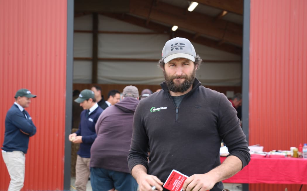 Alistair just after spending $5k on a yearling bull at the Timperlea Angus bull sale