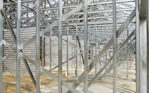 Steel Framing of a New Commercial Building.