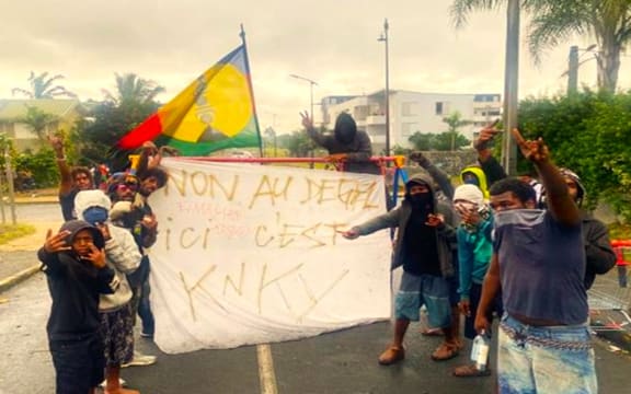 A group of protestors turned rioters on the streets of Noumea. May 2024