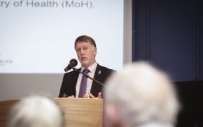 Dr Kevin Snee speaks to the crowd