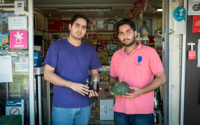 Manurewa Shop owner Gagan Singh (left) and Prince Singh (right)