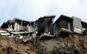 Earthquake-damaged home in Sumner, Christchurch.
