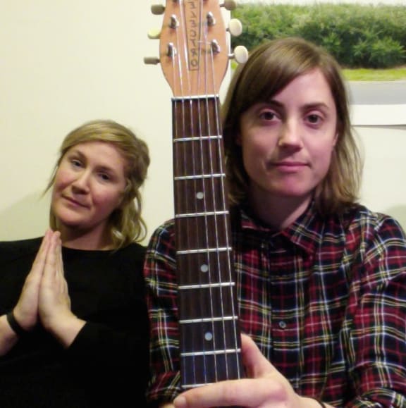 Flatties Tess Stewart-Moore and Jess Locke.