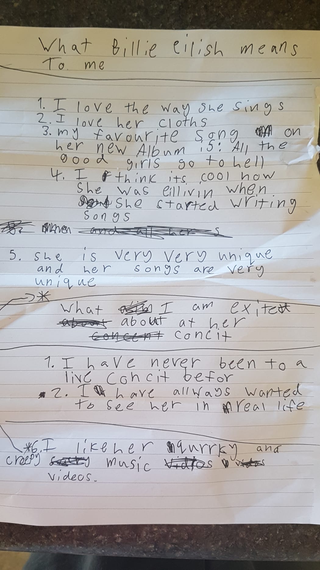 Billie Eilish review notes