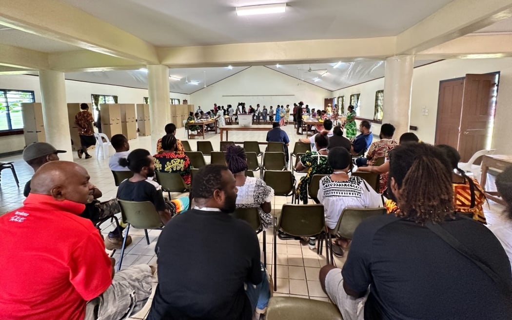 The Owen Hall Polling Station in Port Vila, Vanuatu. 16/01/25