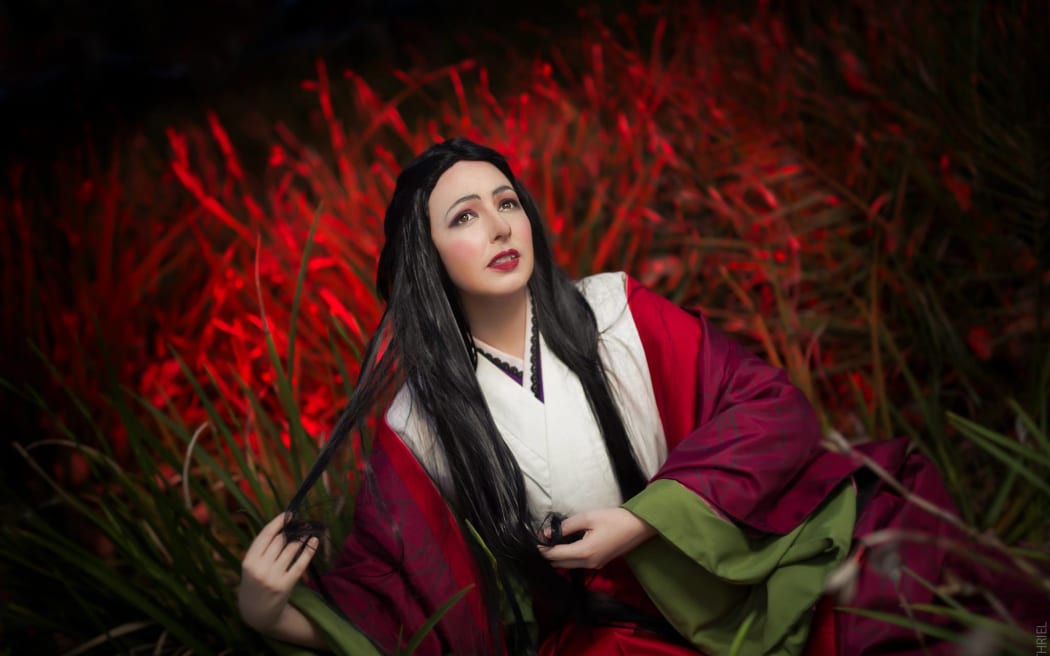Dr Emerald King cosplaying as Lady Rokujo