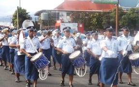Samoa Police marching band