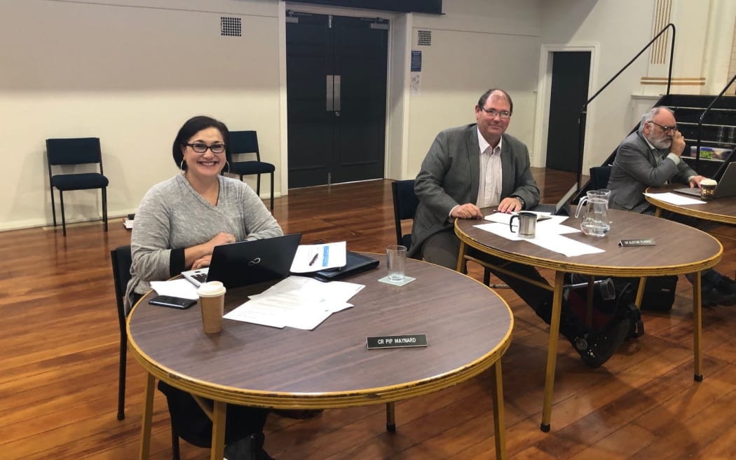 Pip Maynard at a South Wairarapa District Council meeting in March