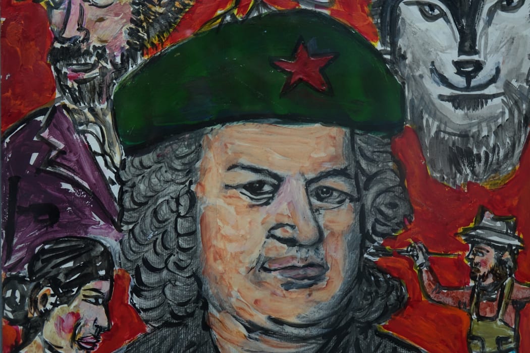 A painting depicting Timore-Leste's resistance to Indonesia's occupation
