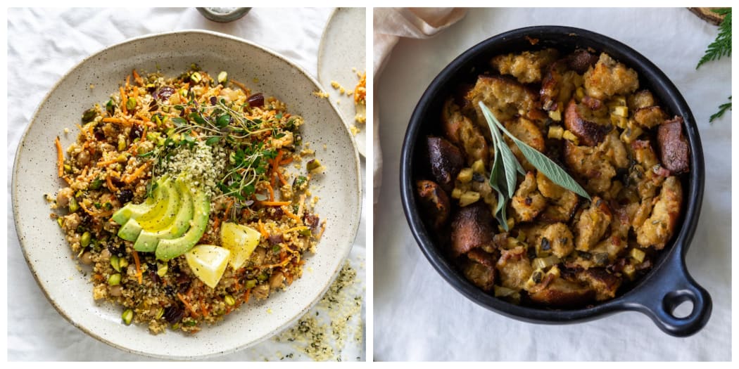 Moroccan quinoa and sourdough stuffing