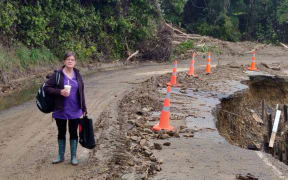 Midwife Suzie Edmonds on her way to work in Blenheim
