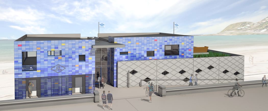 An artist's impression of the new Lyall Bay Surf and Life Saving Club.