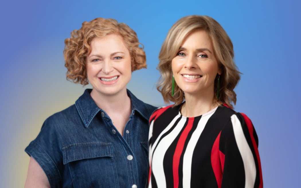 Saturday Morning co-hosts Mihingarangi Forbes and Susie Ferguson.
