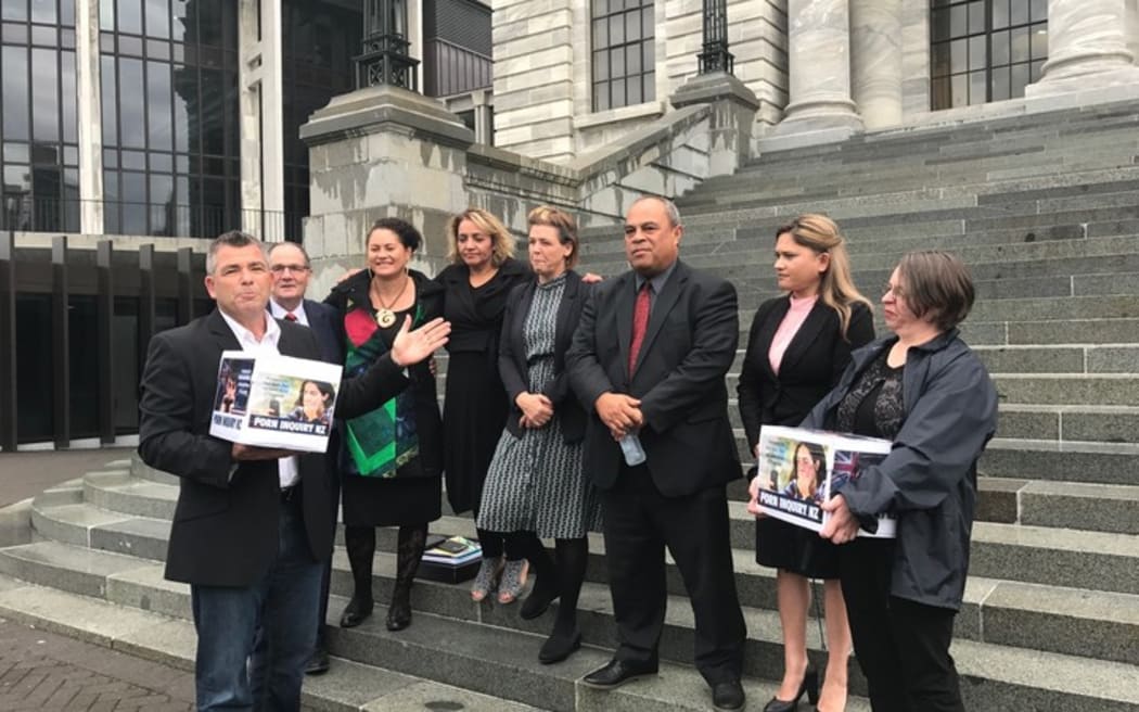 A porn petition was presented on the steps of Parliament today