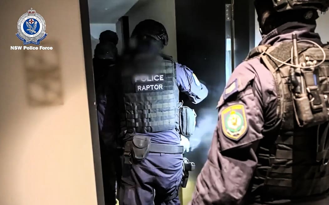 Scenes from the dawn raids across greater Sydney in May 2024 as part of an investigation, code-named Strike Force Beaconview, into players engaging in conduct that corrupts a betting outcome in A-League football matches.
