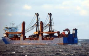 The Russian cargo ship Ursa Major, photographed during a monitoring operation by the Portuguese Navy off the coast of Portugal on 22 December. It sank two days later on 24 December, 2024.