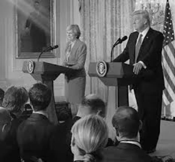 Theresa May and Donald Trump