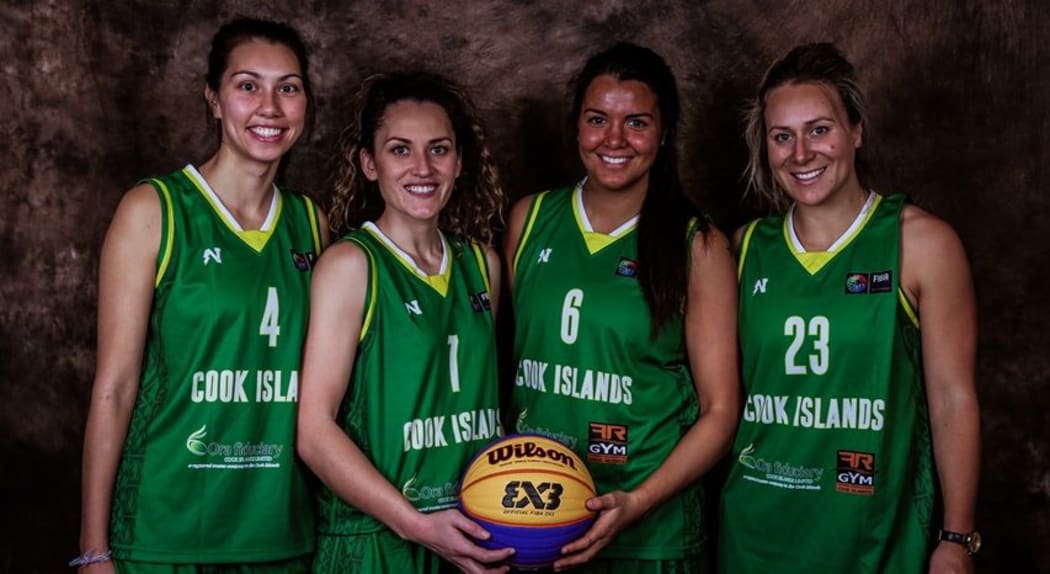 The Cook Islands women's 3x3 basketball team: Johaana Bates, Adoniah Lewis, Terai Sadler and Janet Main.